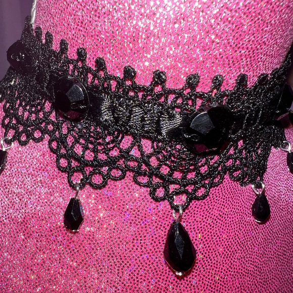 emo/goth lolita lace choker - Picture 3 of 5